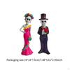 Skeleton Couple Statue Wedding Home Decor Halloween Gothic Bride and Groom for
