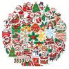 50 Original Christmas Themed Stickers Made Of Vinyl Waterproof Material For Holiday Gift Decoration