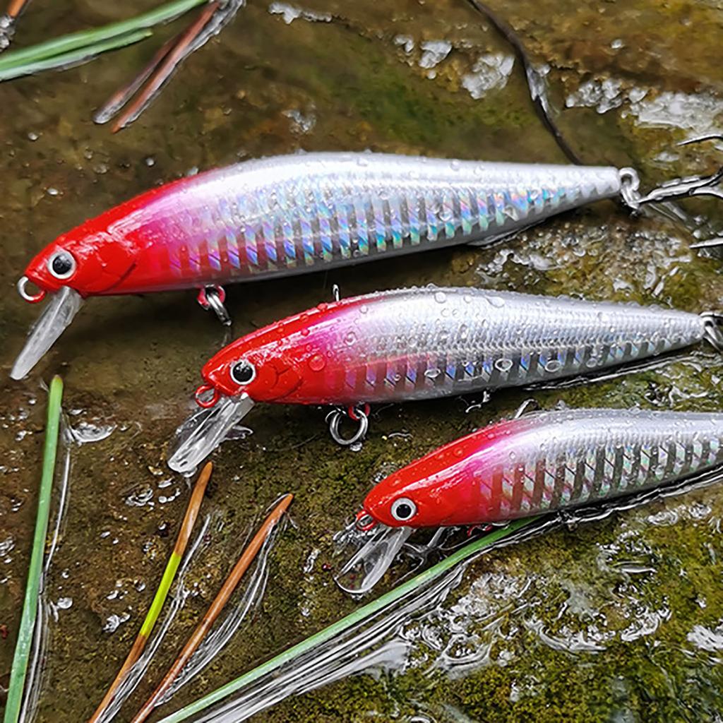 Fishing Lures Long-casting Slow Sink With Treble Hooks 3d Eye Professional Minnow Hard Bait Fishing Tackle