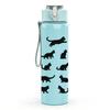 1PC Black Cat Silhouette Pattern 750ml Color Plastic Sports Water Bottle Leakproof Flip Straw Lid Suitable for Sports Office Home Use