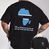 Botswana Flag & African Map Graphic Motorcycle Double-Sided Print T-Shirt Summer Men Short Slee