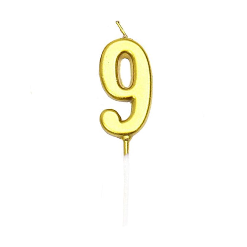 50 Gold Number Candle Cake Toppers, Individually Boxed for Kids' First Birthday