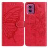 For Motorola Moto G55 5G Case Butterfly Imprinted Wallet Stand PU Leather Flip Phone Cover with Strap