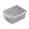 Reusable Stainless Steel Food Tray Smooth Rectangular Kitchen Container for Prep Storage Serving and Dining Use