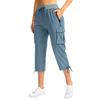 Dames Cargo Capris Met 6 Zakken Lichtgewicht Snel Droog Buiten Reizen Casual Comfortabele Zomerbroek