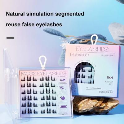 Einfache Anwendung Natürliches Aussehen Wiederverwendbare selbstklebende künstliche Wimpern Damen-Accessoires