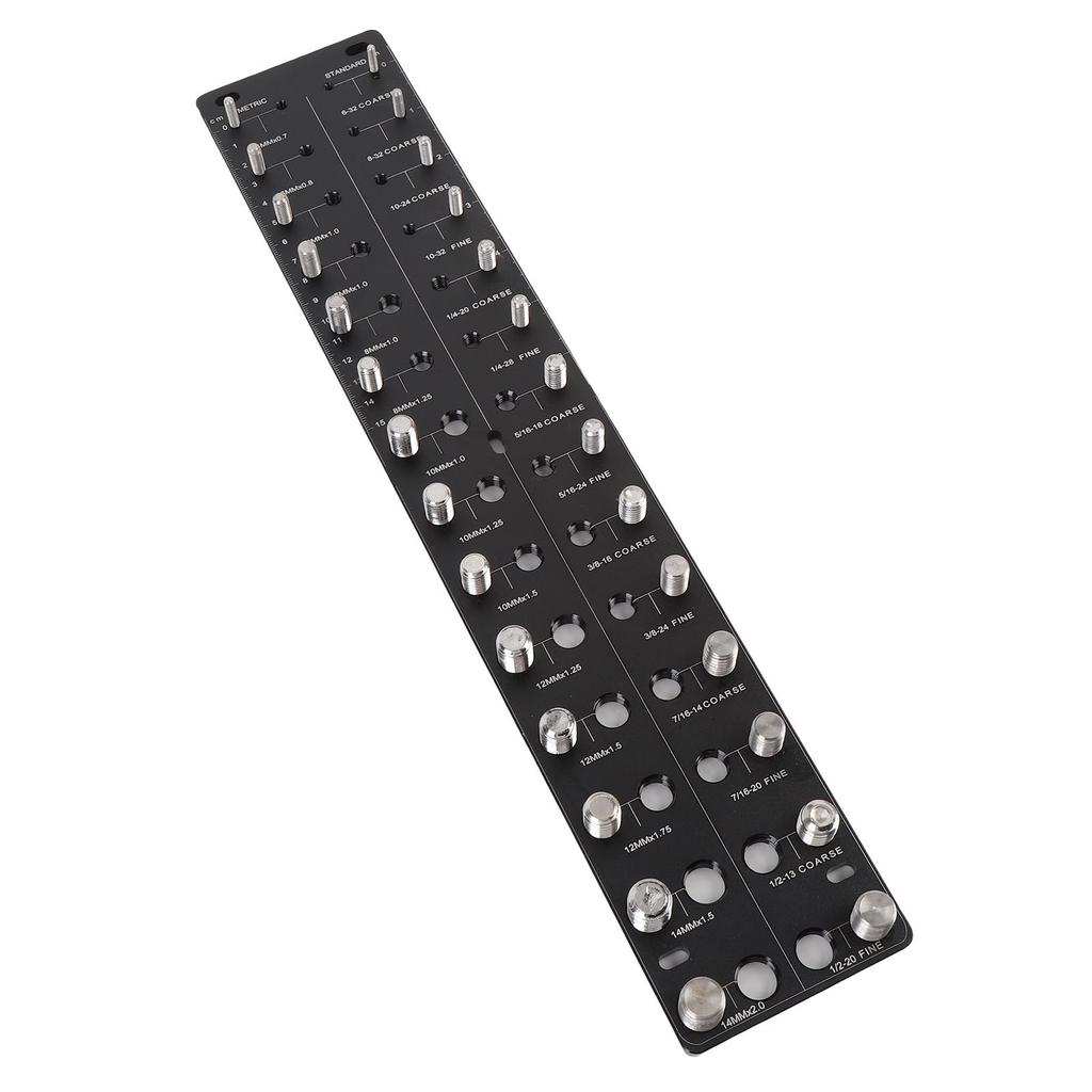 Thread Checker 28 Hole Metric Standard Board Metal Commonly Used Nut Screw Identifier Gauge Black