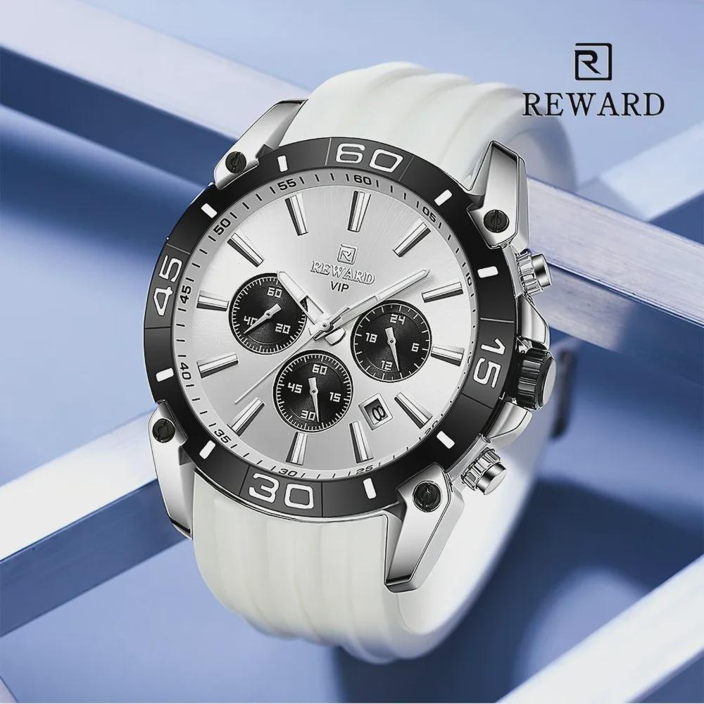 Men Silicone Quartz Mens Watch Multi Functional Waterproof Luminous Calendar Chronograph Watches