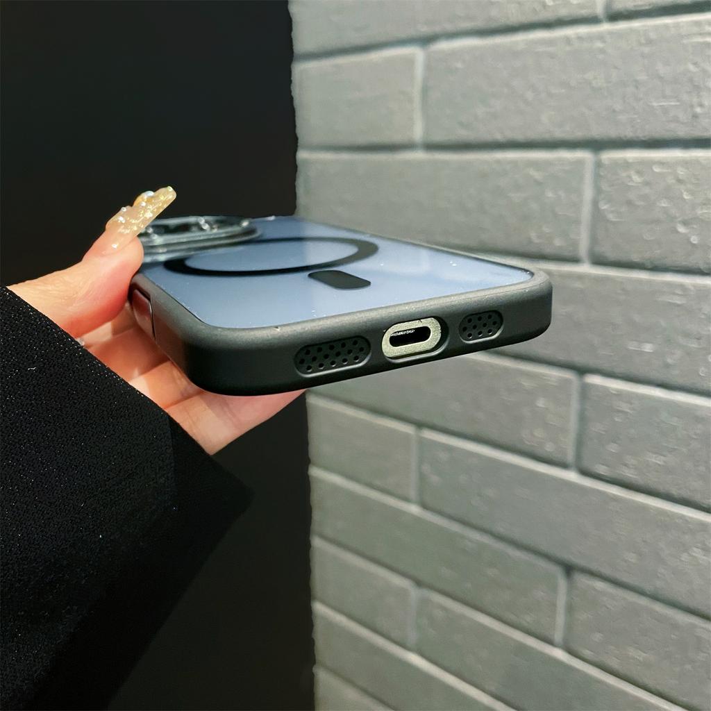 For iPhone 16 Pro Max Hybrid Case Compatible with MagSafe TPU + Acrylic Phone Shell Built-In AI Photo Button