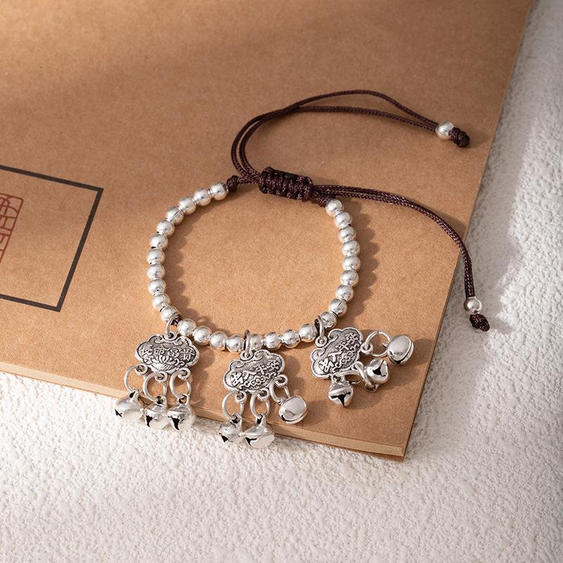 Ethnic Style Coffee Rope Bracelet, Hand-Woven Bracelet, Women'S Versatile Adjustable Butterfly Small Fish Mori Hand Rope