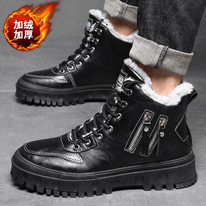 Модный тренд Мужские ботинки Черные кроссовки Уличная мода Высокие оптовые туфли — фото 3