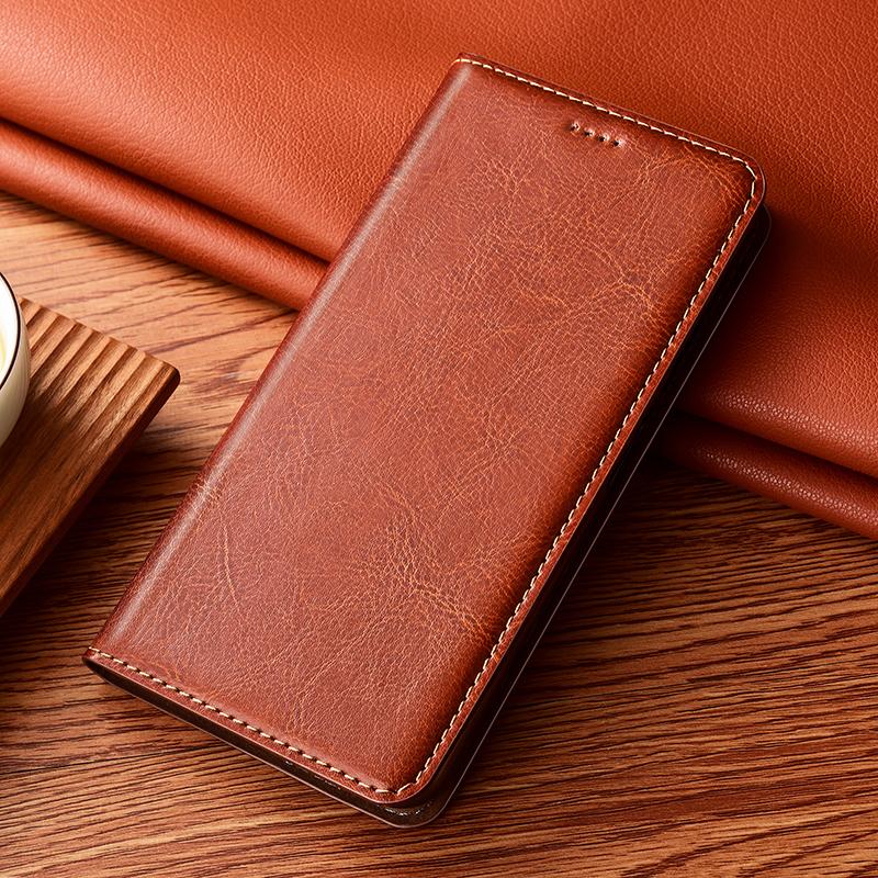Luxury Genuine leather Phone Case For Samsung Galaxy M32 M33 M42 M52 M53 M54 M62 4G 5G Flip Wallet Phone cover Coque Funda caffè