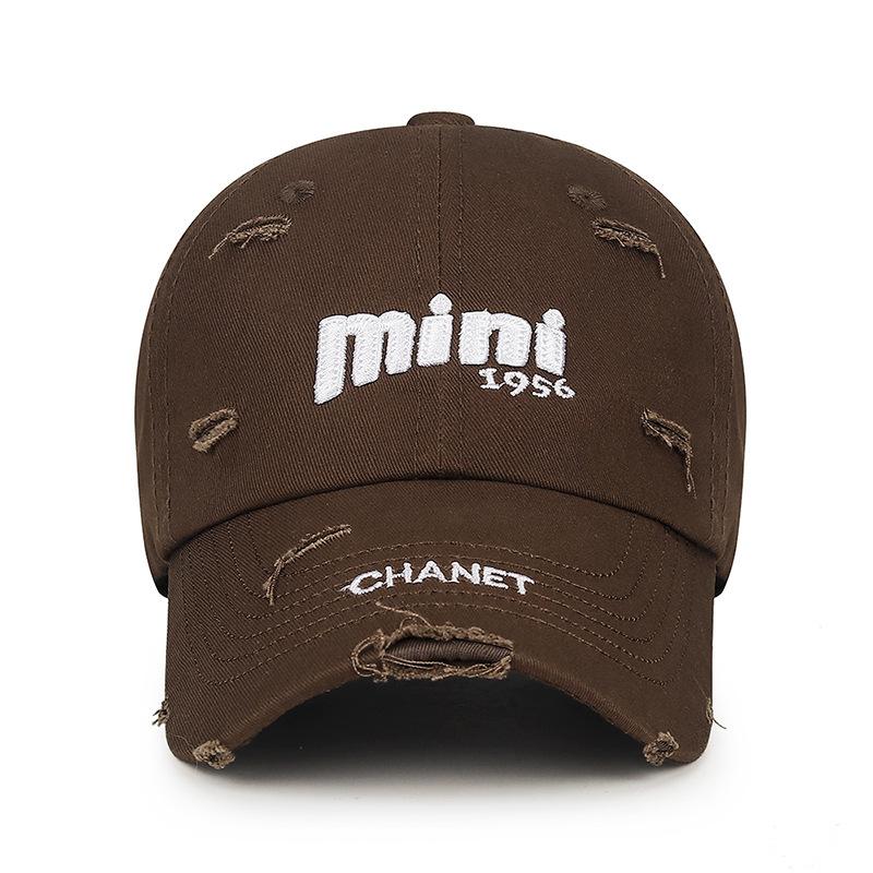 Spring Autumn Holes Baseball Cap Letters Embroidery Sunshade Cap for Men Women