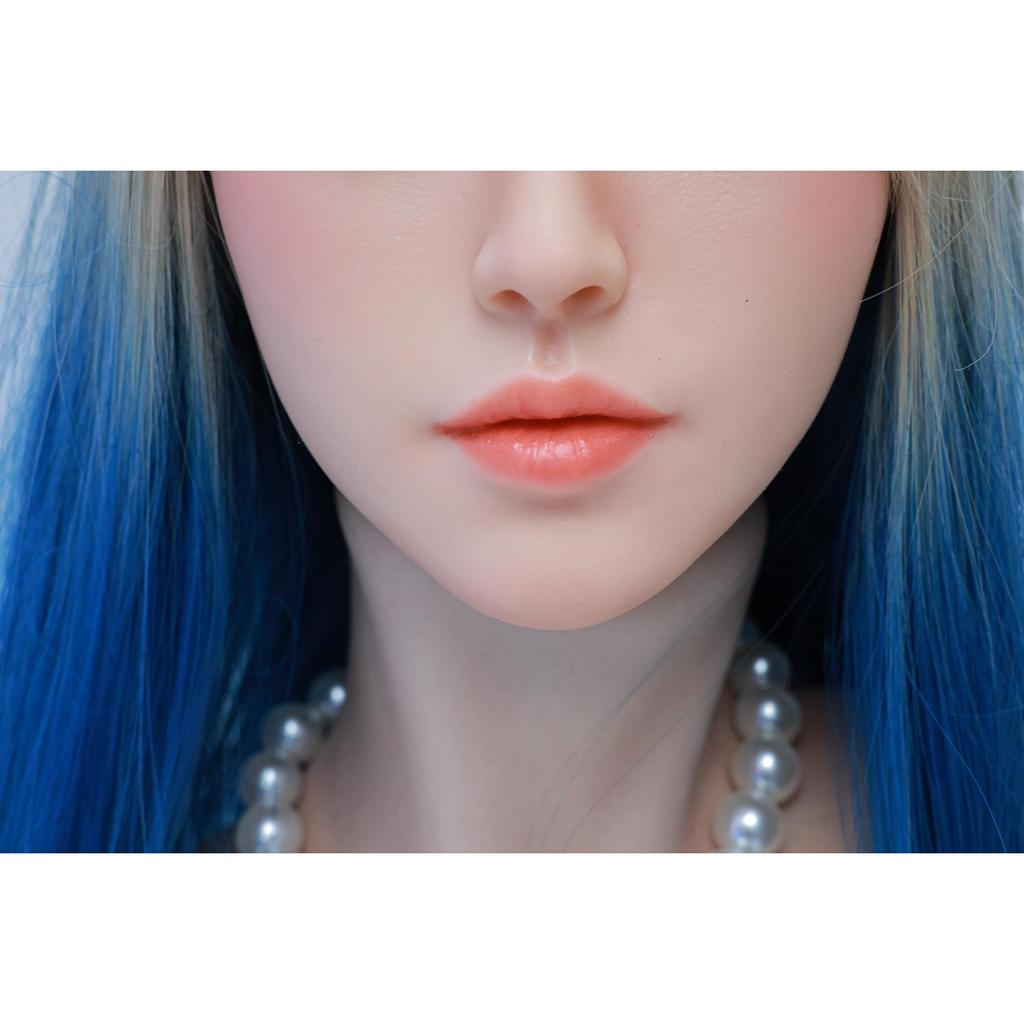 100 % Silikon-Sexpuppenkopf Standardperücke Passend für 130-180 cm große Vollpuppenkörper M16 und Standardschrauben 2 Verbindungsmethoden GJ-ZP018