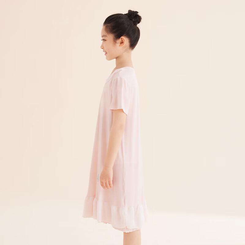 Hongdou Girls' Lightweight Short-Sleeve Princess Sleep Dress Q3016