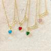 Exaggerated Heart Pendant Necklace Safety Pin Necklace Alloy Texture Fashion and Trendy Jewelry Suitable for Women