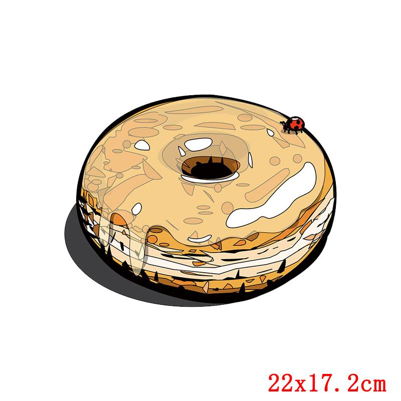 Cartoon Food Patch Iron On Transfer For Clothing Fruit Thermal Transfer For Clothes Vinyl Applique Thermo Sticker On Clothes DIY