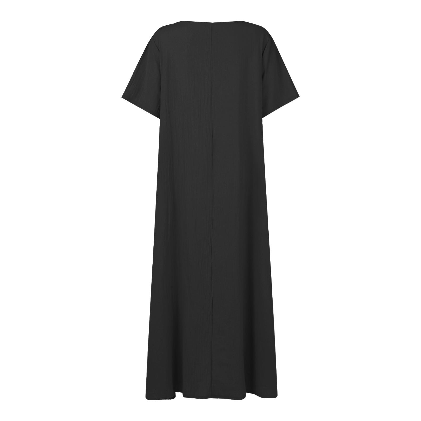 Женские платья Платье с коротким рукавом Женское платье Платье макси больших размеров — фото 4