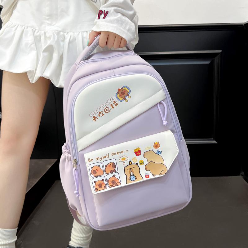 2025 Japanischer Niedlicher Capybara Rucksack: Leicht & Süß für Junior- und Senior-Highschool-Schüler