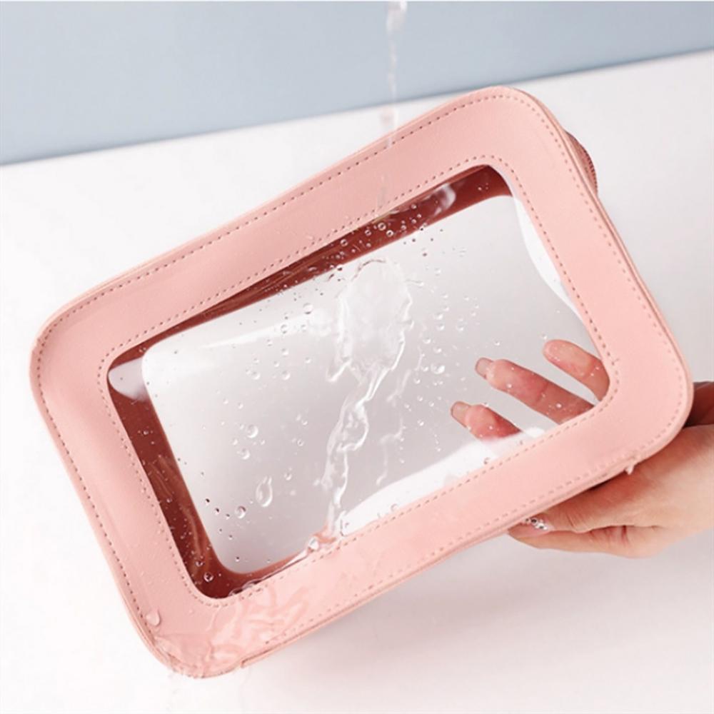 Women's Makeup Bag Traveling Cosmetic Bag Clear Toiletry Bag Skincare Products Organizer Portable Size Toiletries Storage
