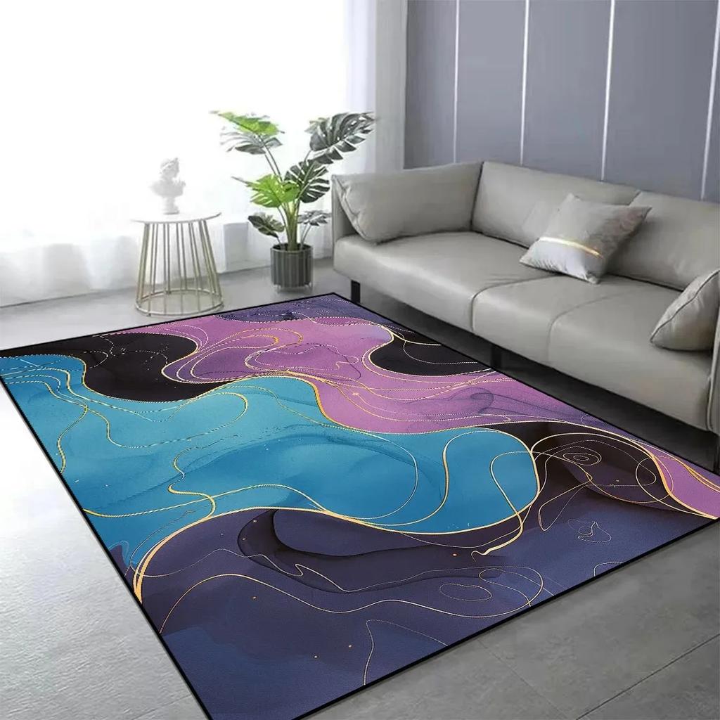 Nordic Abstract Style Carpet Living Room Bedside Floor Mat Non Slip Balcony Corridor Doormat Coffee Table Decor Accessories Rug