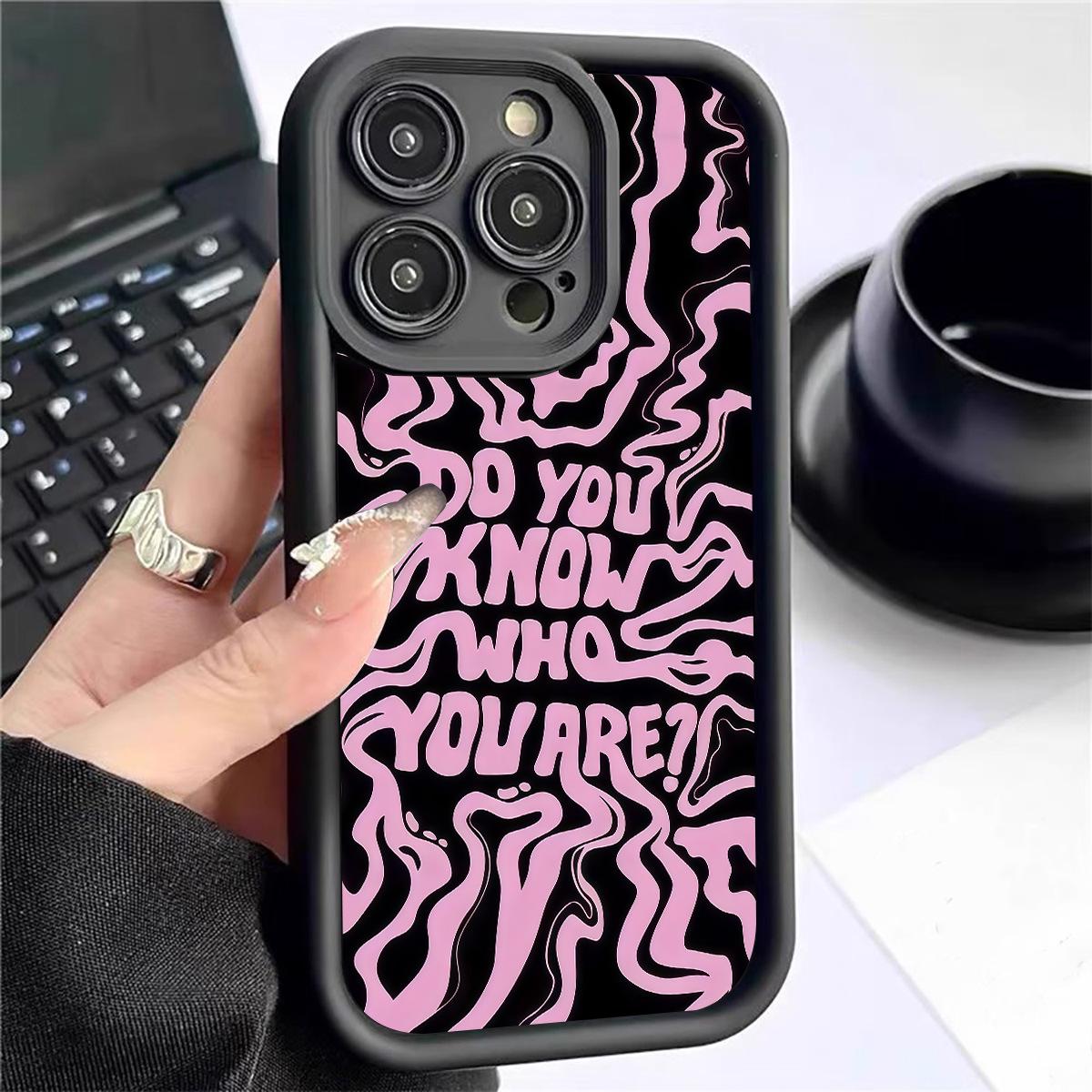 Pink Cross-Border Diamond Sand iPhone 15/16/17 Case with Black Grooves Galaxy A14 5G чёрный