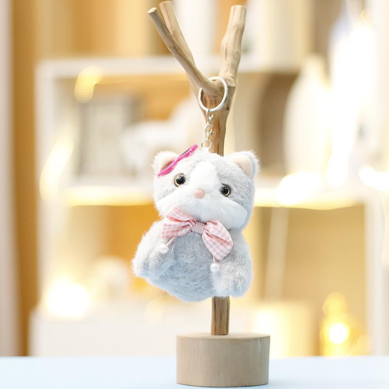 Plush Cat Toy With Short Plush Material For Keychain Girls And Boys Gift