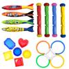 Children'S Swimming Pool Water Toy Diving Set Treasure Hunting Toy, Snorkeling Torpedo Diving Rod Gemstone Set