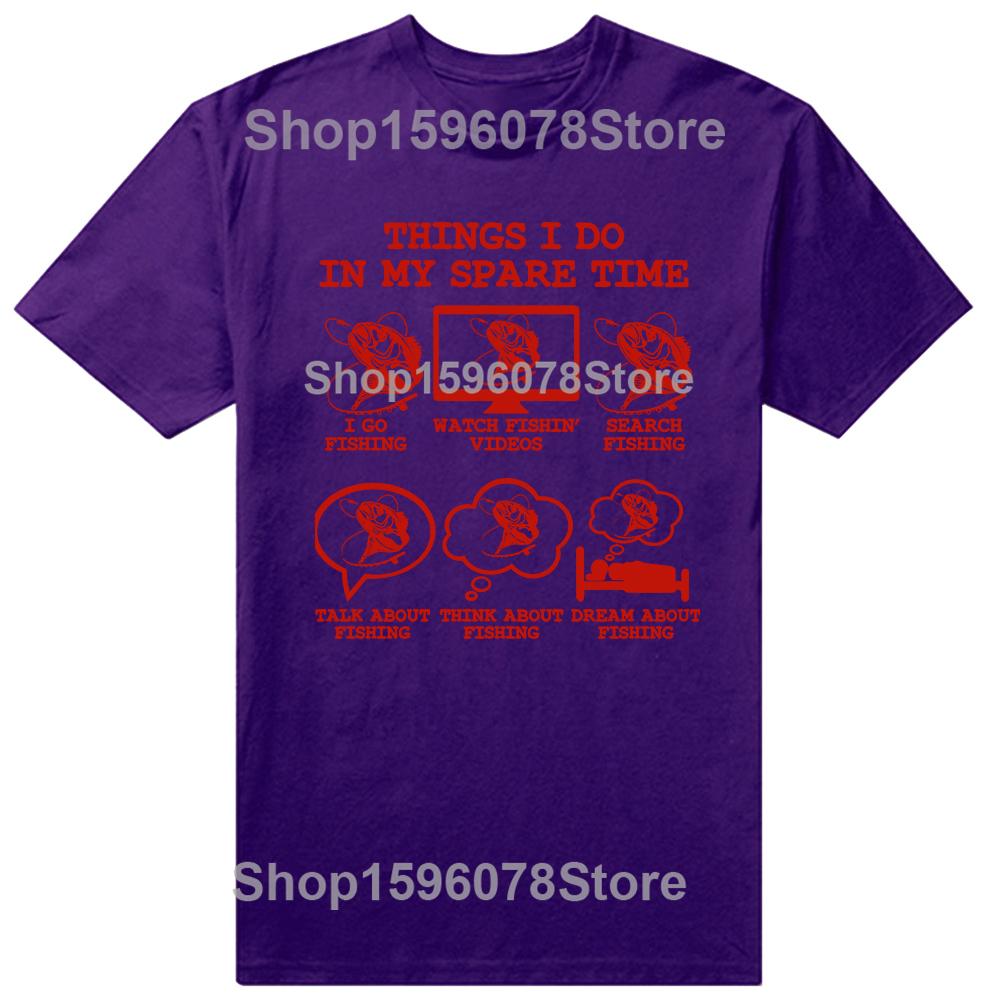 

Funny Retro Things I Do In My Spare Time Fishing Tops TShirt Oversized Unisex Tshirt Graphic Tees Mens Clothing Streetwear S