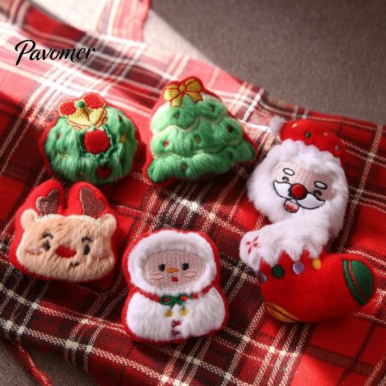 Jouets pour Chat de Noël pour Jouet de Fête, Peluche Douce Père Noël Bonhomme de Neige Élan Arbre Interactif Mâcher Morsure Jouet d'Enrichissement pour Animal de Compagnie Chats d'Intérieur Mignon Bas de Noël