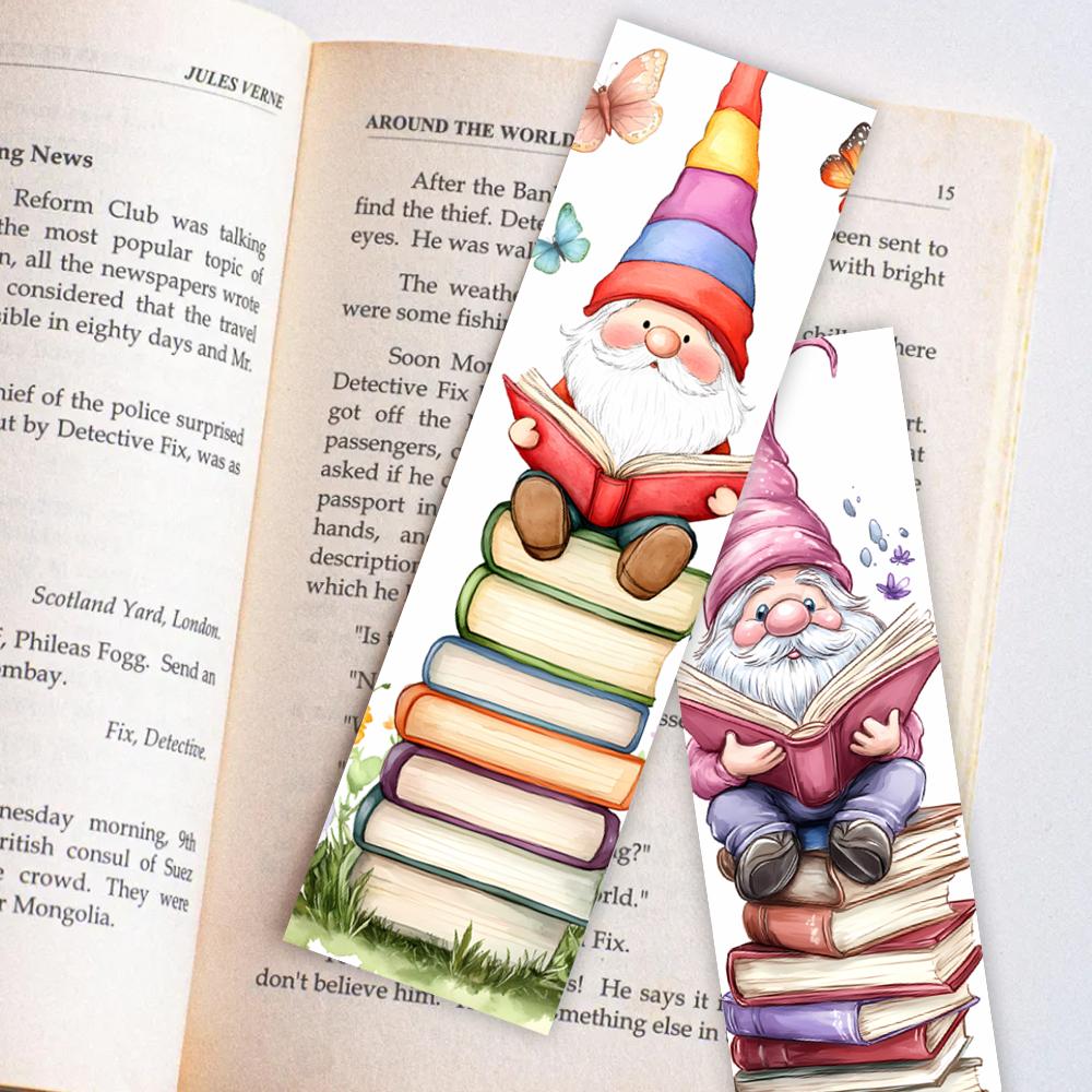 32 Stück, Zwergen-Lesezeichen, „Bücherliebender Zwerg“-Fee, Geburtstagsgeschenk, perfekt für Lehrer, Leser und Bücherwürmer.