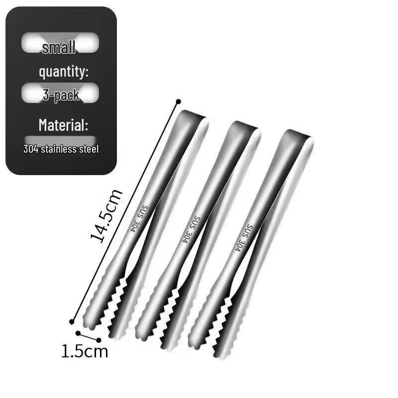 304 Stainless Steel Serrated Food Tongs
