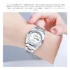 Quartz Cute and Simple Double Folding Stainless Steel Perfect for or As a Gift for Her Case Silver Ladies' Watch, Stylish, Waterproof, Casual, Dial,