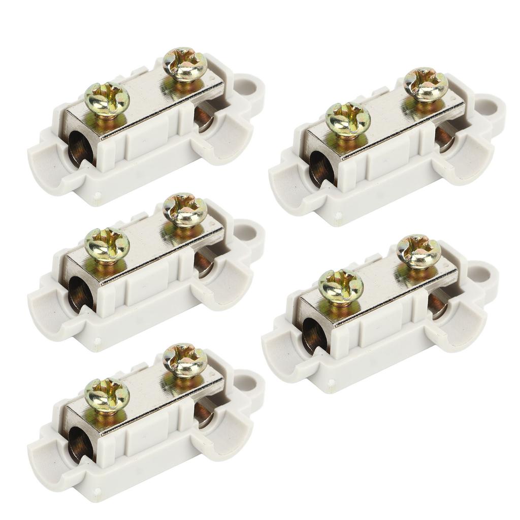5pcs Quick Terminal Blocks T Type Electroplated Copper Joint High Power Electrical Cable Junction Box 400V