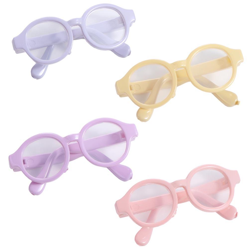 Plastic Round Transparent Glasses Doll Accessory Doll Mini Glasses Doll Round Glasses  Children Toy