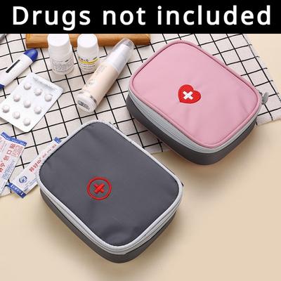 1 pièce Sac de rangement pratique pour voyage et camping Sac médical Trousse de premiers secours Bagage à main Petite trousse à médicaments Divers Cœur Mignon Sac à médicaments