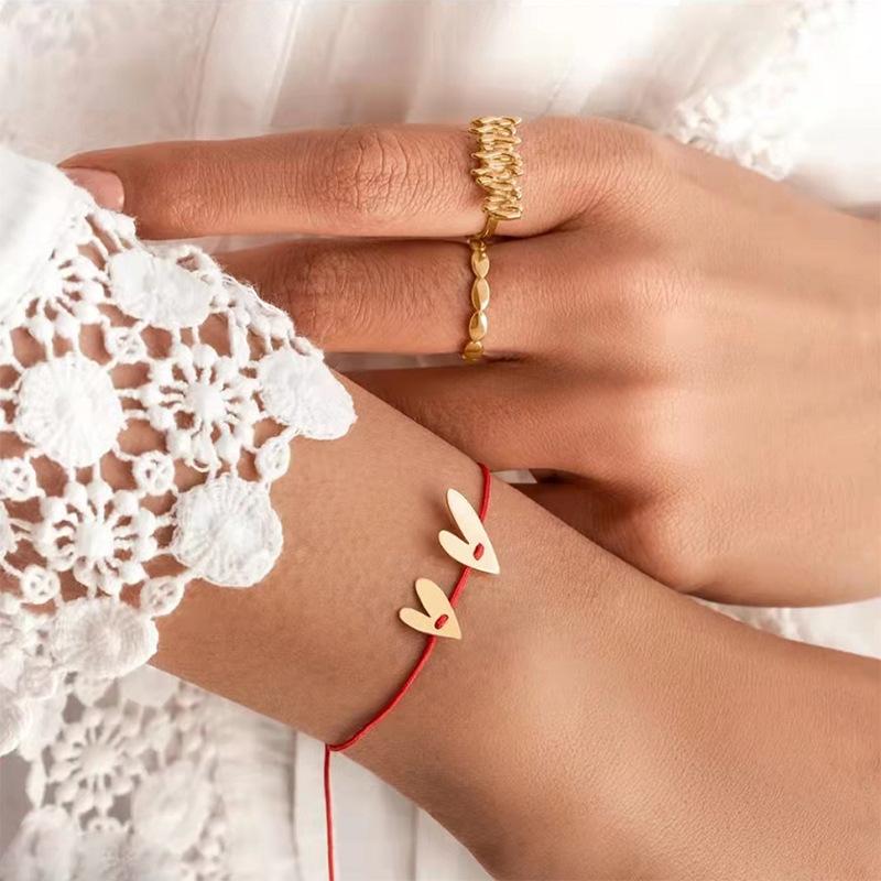 JYL TS Bracelet  Handmade Braided Heart Shapes Nurtures Affection & Blessings