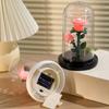 Luminous Eternal Rose Lamp with Lampshade Bedroom Bedside Lamp LED Flower Light  Anniversary Gift