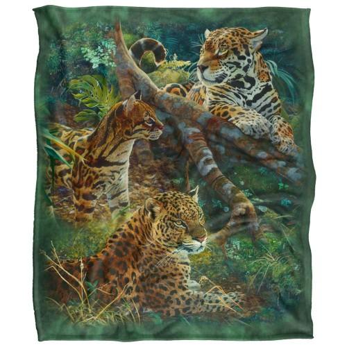 JQ Licensing Jmm-Jp Silky Jungle Cat Supersoft Blanket