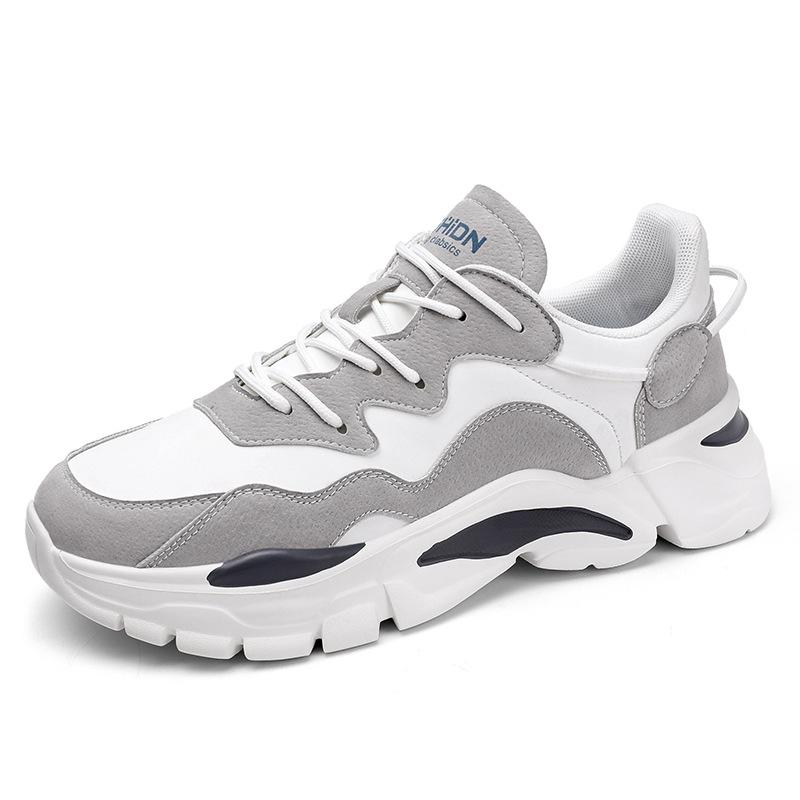 

Daddy shoes men s autumn and winter new retro trend soft sole heightening white shoes light wear-resistant versatile sports and leisure shoes 44 білий