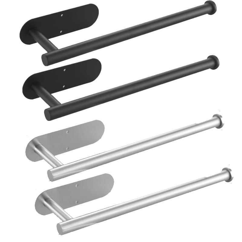 Self Adhesive Toilet Paper Towel Holder Stainless Steel Wall Mount No Punching Tissue Towel Roll Dispenser for Bathroom Kitchen