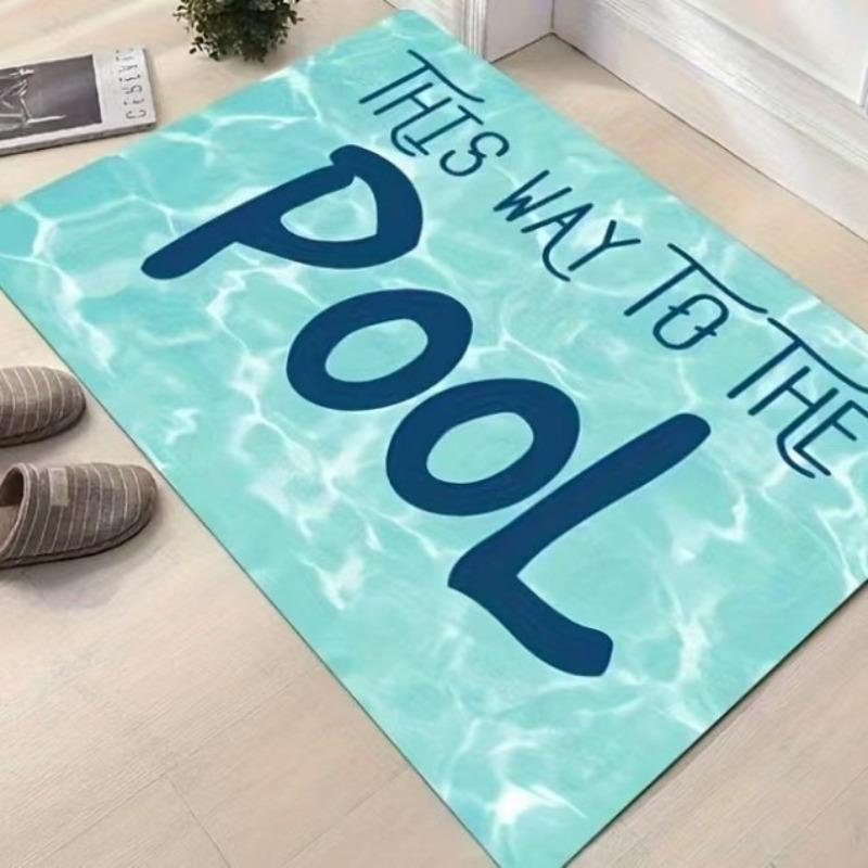 Blue Ocean Wave Pattern Bath Mat Soft Absorbent Doormat for Bathroom Entrance Waterproof Floor Mat Home Comfort Decor Rug