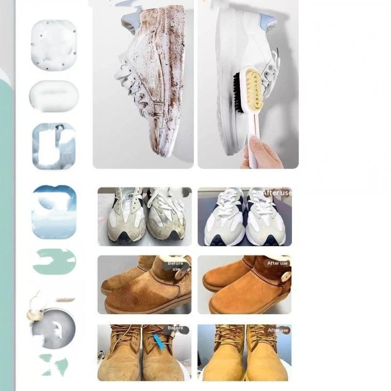 Portable Double Sided Cleaning Brush Multi-Functional Long Handle Shoes Brush Convenient Washing Brush Household
