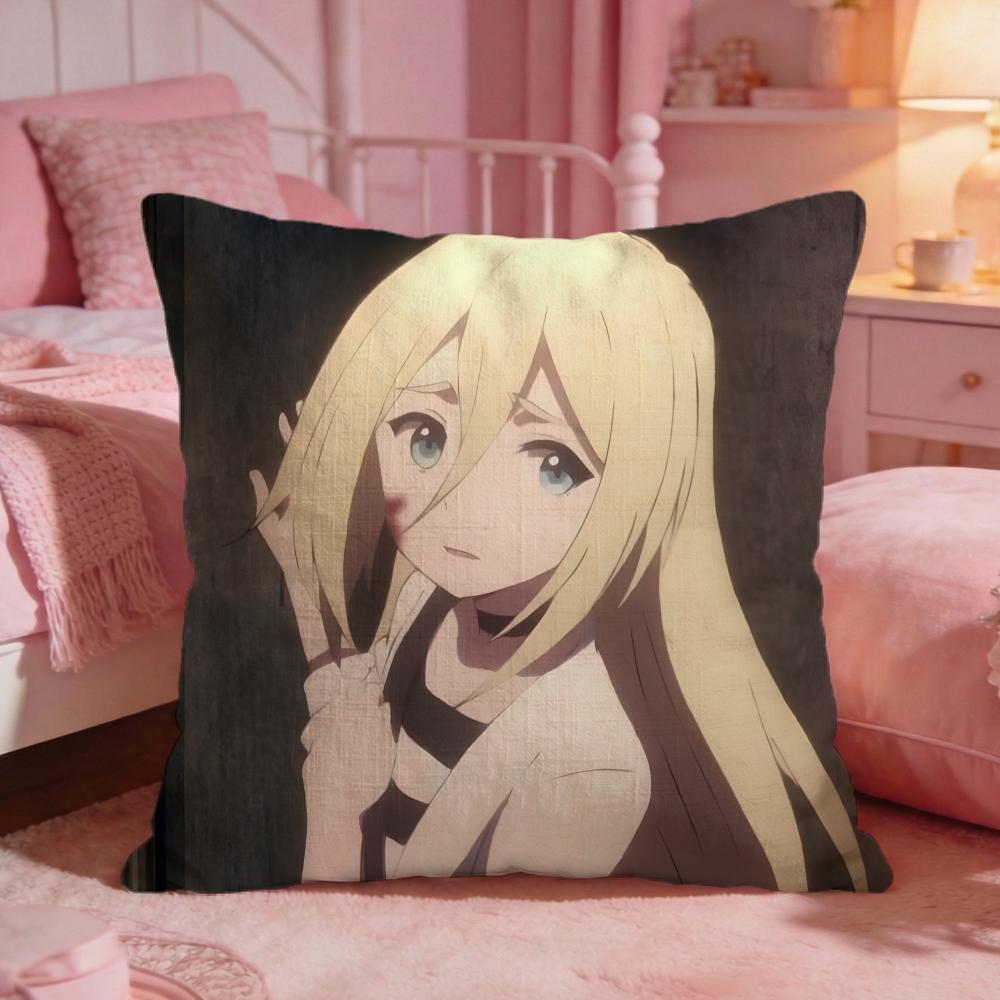 Angels Of DDeaths Anime Cushion Cover Premium Comfort Reversible Pillow Cove Two In One Design For Any Room  Car Interior