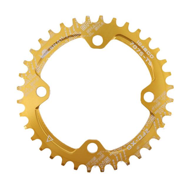 SNAIL Звезда 104BCD Дорожный MTB Горный Велосипед Одиночная Круглая Narrow Wide Звезда 32T 34T 36T 38T 40T 42T 32T золотистый