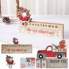 1PC Wooden Ornaments Countdown Gifts Christmas Festival Mobile Practical Painted Decorations Calendar