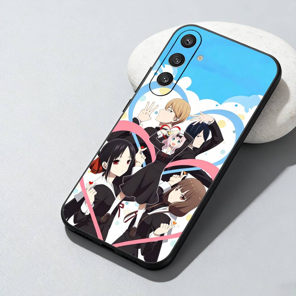 Kaguya-Sama Anime Love Is W-War Phone Case For Samsung Galaxy A73,A72,A71,A70,A52,A51 Others Soft Black Cover