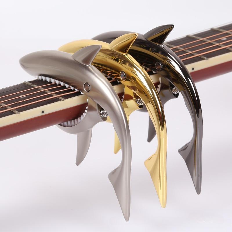 1PC Shark Guitar Capo Zinc Universal Quick Change Clamp for Acoustic Musical Instrument Accessories