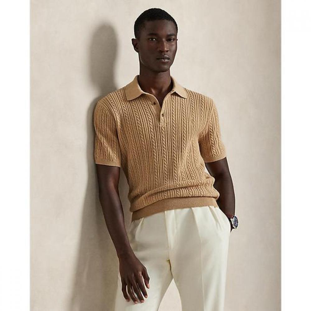 Polo Ralph Lauren Men S Cable Knit Cotton Polo Collar Sweater mnpoSwe1n820115200 S