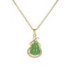 Exquisite High-End Fu Lu Gourd Pendant Necklace for Women - Versatile Clavicle Chain Accessory